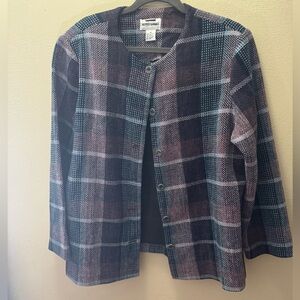 Alfred Dunner Multicolor Plaid Jacket